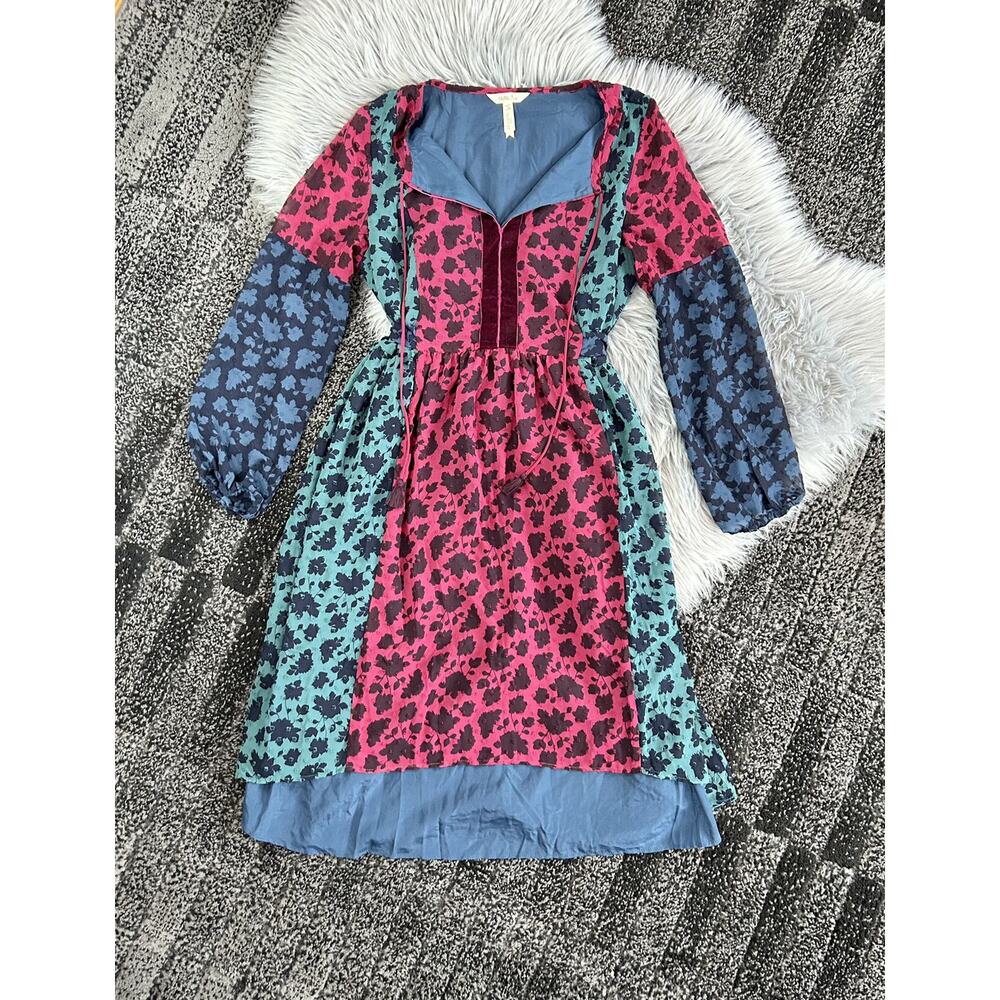Matilda Jane Women's Colorblock Floral A Little Party Dress Size Small EUC